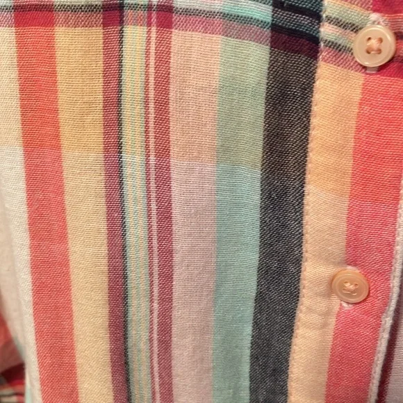 🍑🍑🍑BOGOHO 🍑🍑🍑Plaid  Button Down LS Shirt - Picture 5 of 9